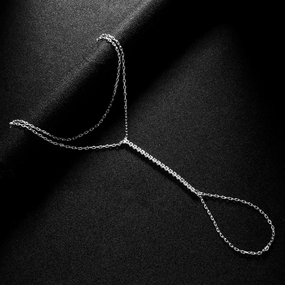 Azaelia Rhinestone Bar Handchain