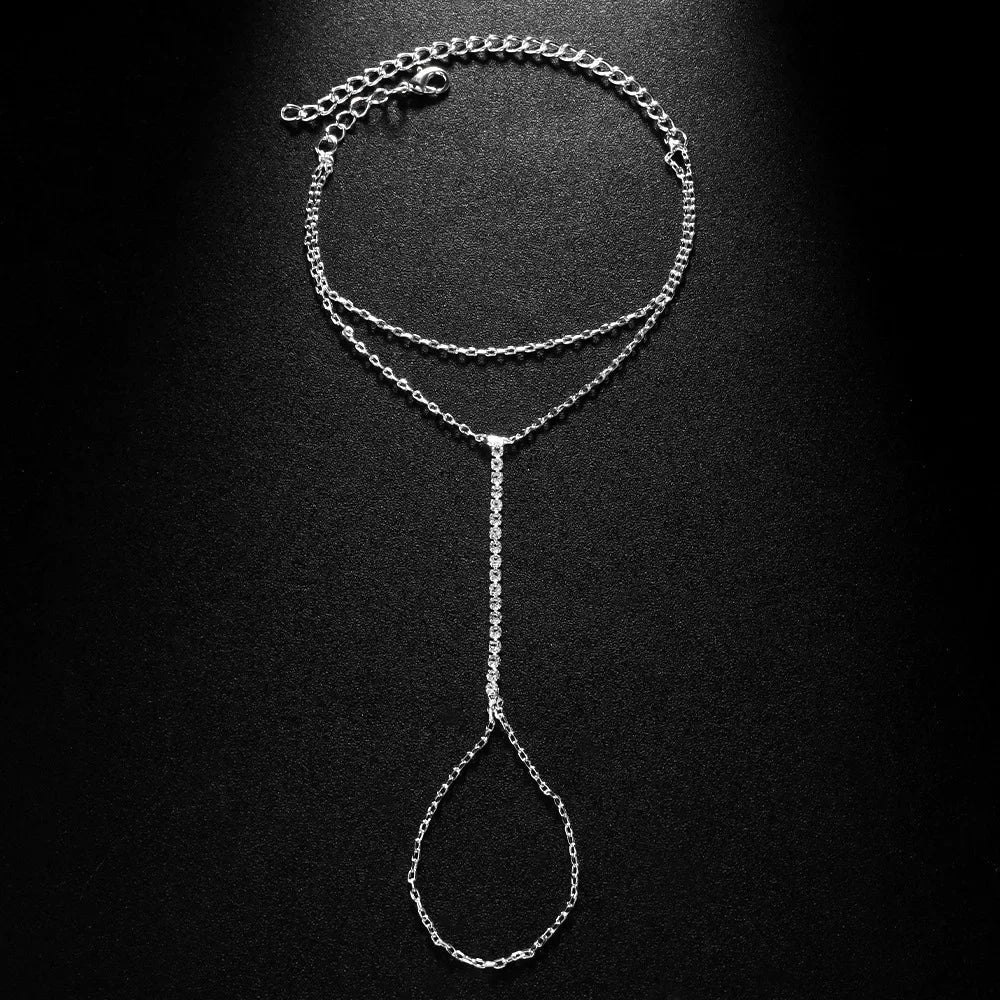 Azaelia Rhinestone Bar Handchain