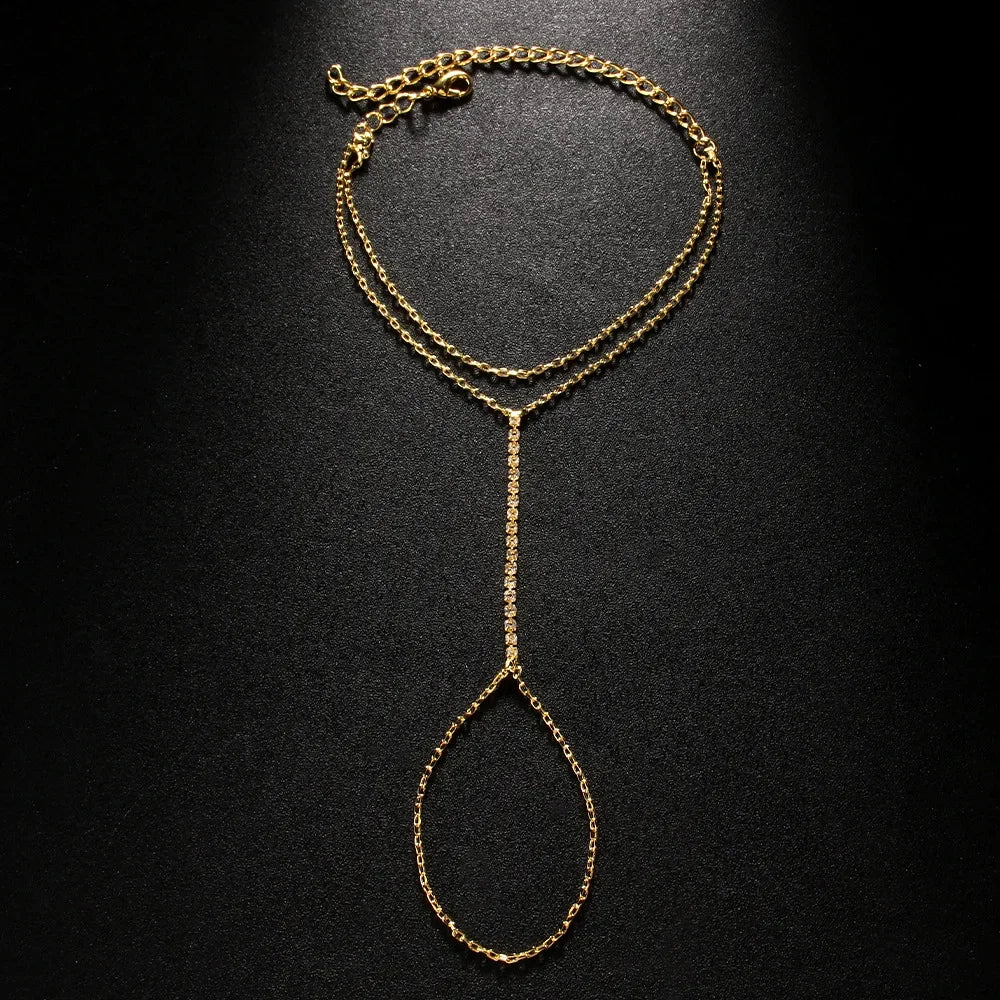 Azaelia Rhinestone Bar Handchain