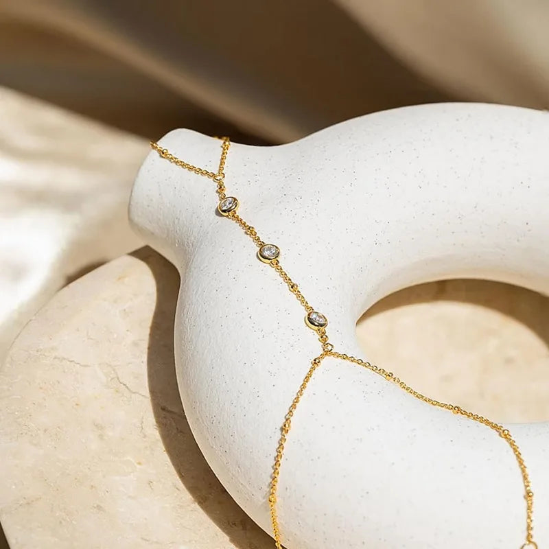 Serena Zircon Stone Handchain