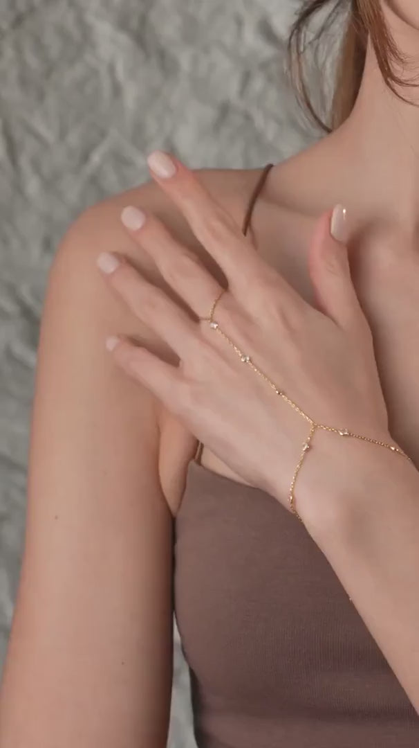 Serena Zircon Stone Handchain